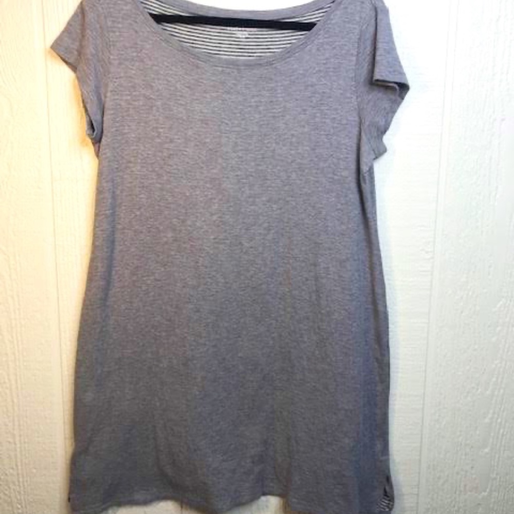 EILEEN FISHER GREY TSHIRT STYLE  BEACH DRESS SZ. M